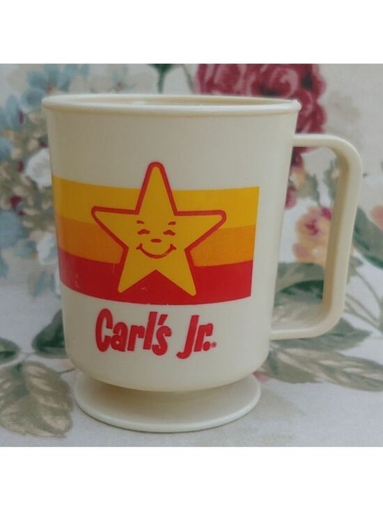Carl's Jr Vintage Other - Carl's Jr Vintage Collectible Plastic Drinking Cup with Yellow Superstar Design